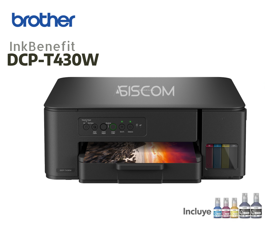 Impresora Multifuncional Brother DCP-T430W Inktank A Color